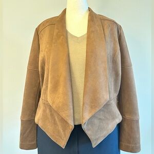 Philosophy Republic Brown Faux Suede Blazer